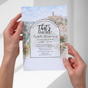 Italienische Matera That's Amore Brautparty Einladung