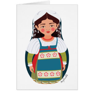 Italienische Matryoshka-Karte