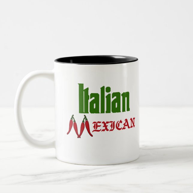 Italienische mexikanische Kaffee-Tasse Zweifarbige Tasse (Links)