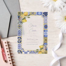 Italienische Mittelmeerfliese & Zitronen-Hochzeit