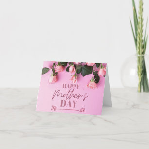 Italienische Mütter Tag Rosa Roses Karte