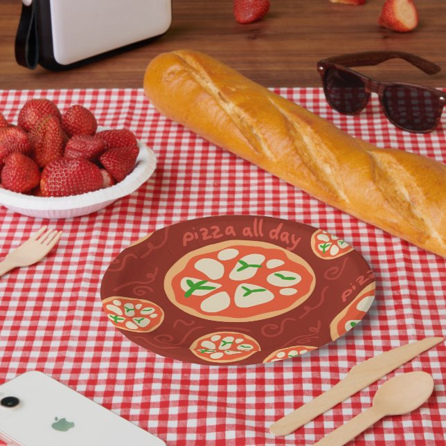 Italienische Nacht Spaß Pappteller (Picknick)