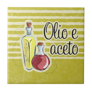 Italienische Öl-u. Essig-Fliese Trivet Fliese