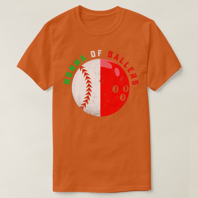 Italienische Oma Nonna Baseball Bowler T T-Shirt (Design vorne)