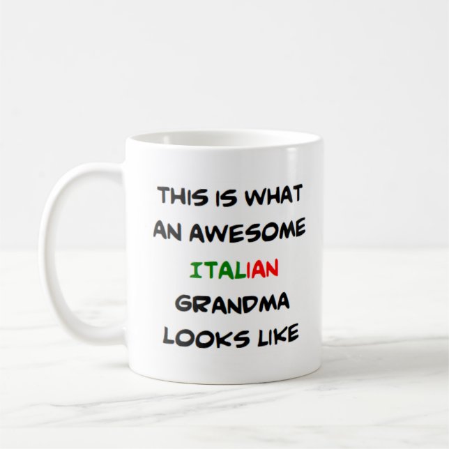 italienische Oma, phantastisch Kaffeetasse (Links)