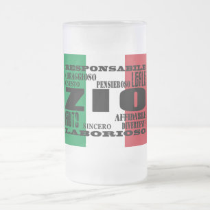 Italienische Onkel: Qualitäten Mattglas Bierglas
