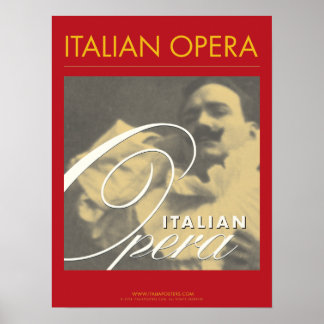 Italienische Oper Enrico Caruso Poster