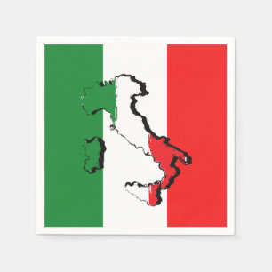 Italienische Papierservietten mit italienischer Fl