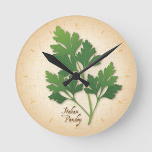 Italienische Parsley Herb Runde Wanduhr