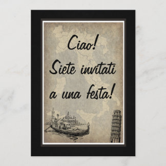 Italienische Party-Einladung Einladung