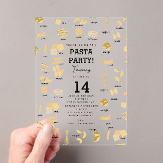 Italienische Pasta Formen & Namen Pasta machen Acryleinladungen