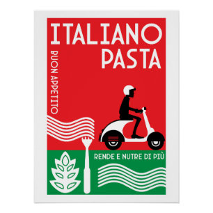 Italienische Pasta Kunst Poster