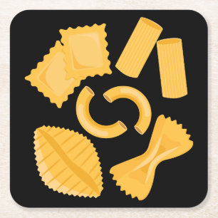 italienische Pasta Rechteckiger Pappuntersetzer