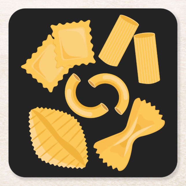 italienische Pasta Rechteckiger Pappuntersetzer (Vorderseite)