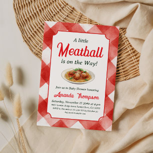 Italienische Pasta Rotkariertes Gingham-Kinderpart Einladung
