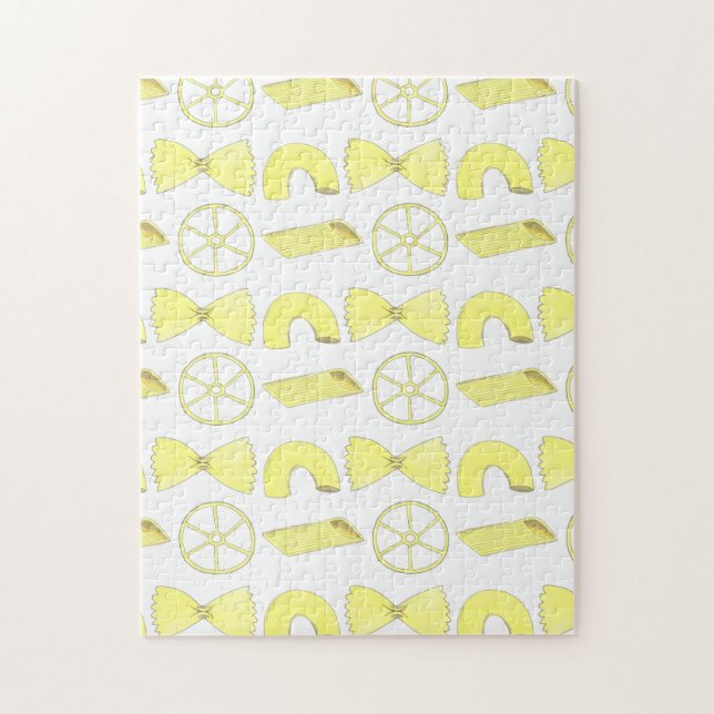 Italienische Pasta Shapes Penne Bowtie Elbow Macar Puzzle (Vertikal)