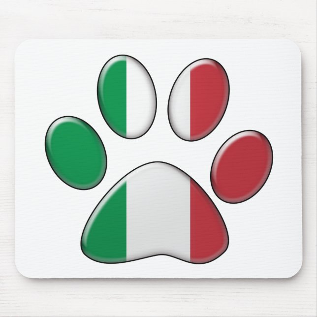Italienische Patriotikkatze Mousepad (Vorne)