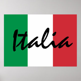 Italienische personalisierte Flagge Poster
