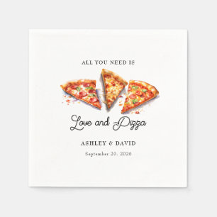 Italienische Pizza Engagement Serviette