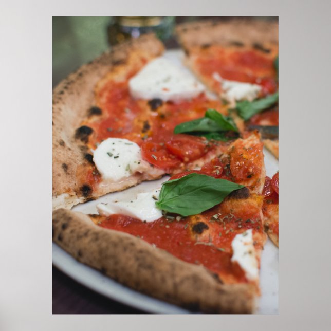 Italienische Pizza Margherita Poster (Vorne)