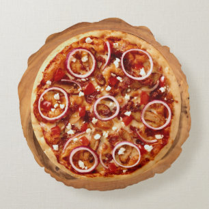Italienische Pizza-NahrungsmittelBio lustiges Rundes Kissen
