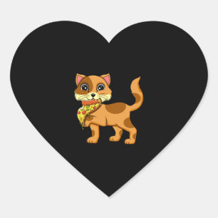 Italienische Pizza Pie Cat Lover Cat Whisperer Tie Herz-Aufkleber