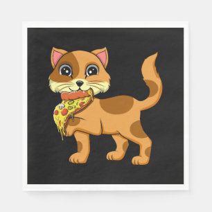 Italienische Pizza Pie Cat Lover Cat Whisperer Tie Serviette