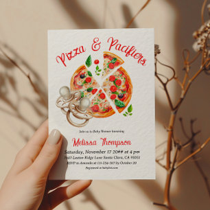 Italienische Pizza und Pacify Baby Dusche Party Einladung