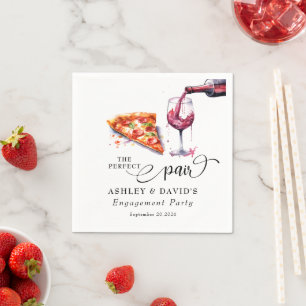 Italienische Pizza Winzige Hochzeit Serviette