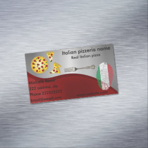 Italienische Pizzeria Magnetische Visitenkarte