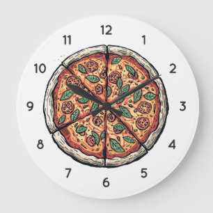 Italienische Pizzeria Pizza Küche oder Restaurant Große Wanduhr