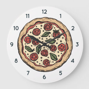 Italienische Pizzeria Pizza Küche oder Restaurant Große Wanduhr