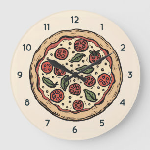 Italienische Pizzeria Pizza Küche oder Restaurant Große Wanduhr