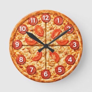 Italienische Pizzeria Pizza Küche oder Restaurant Runde Wanduhr