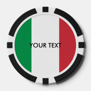 Italienische Poker-Chips mit eigener Flagge für I Pokerchips