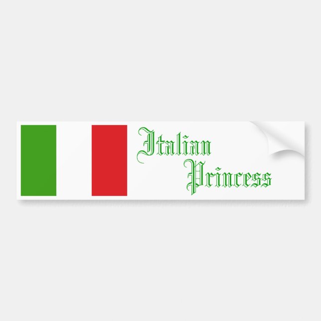 Italienische Prinzessin, Autoaufkleber (Vorne)