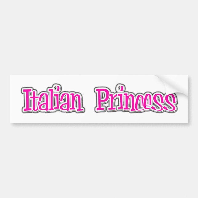 Italienische Prinzessin Autoaufkleber (Vorne)