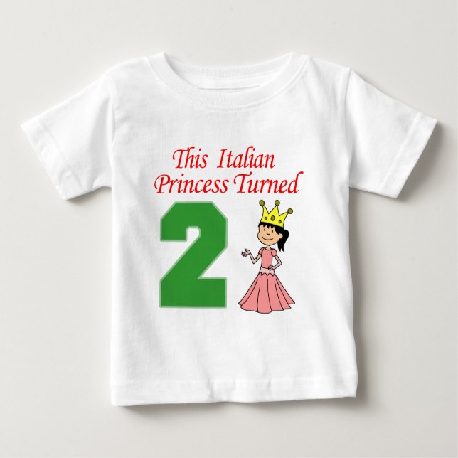 Italienische Prinzessin drehte zwei Baby T-shirt (Vorderseite)