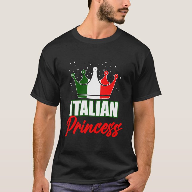 Italienische Prinzessin Flag Italien Reisen Italie T-Shirt (Vorderseite)