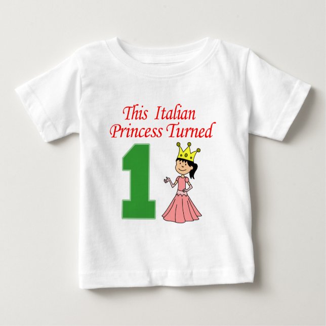 Italienische Prinzessin verwandelte sich in eine Baby T-shirt (Vorderseite)