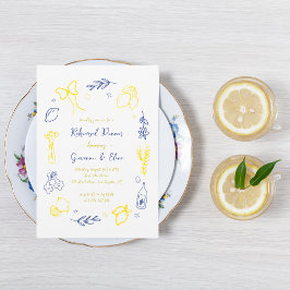 Italienische Probe Abendessen in Handarbeit Einladung