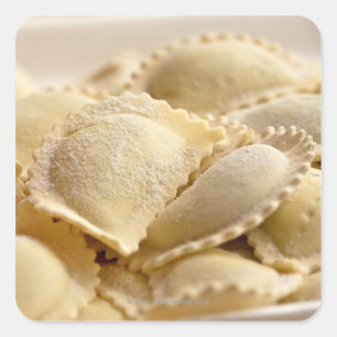 italienische Ravioli Quadratischer Aufkleber