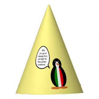 Italienische Rednerin Penguin Personalisiert Partyhütchen