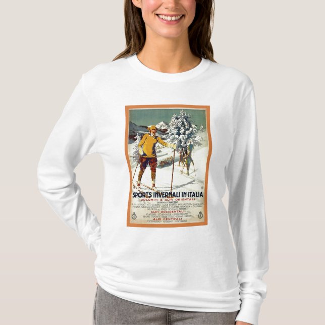 Italienische Reise der Vintagen Zwanzigerjahre T-Shirt (Vorderseite)