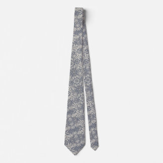 Italienische Renaissance Blue Gray Damask Neck Tie Krawatte