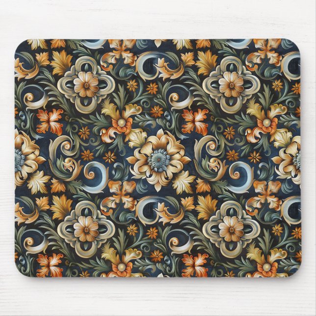 Italienische Renaissance in Blau Mousepad (Vorne)