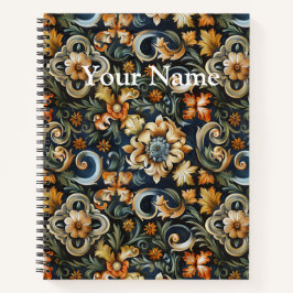 Italienische Renaissance in Blau Notizbuch