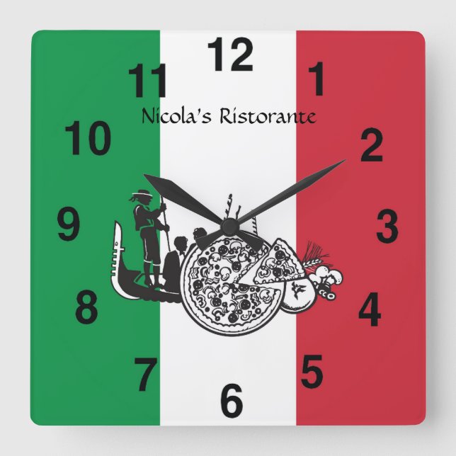 Italienische Restaurant Pizzaria Uhr (Vorderseite)
