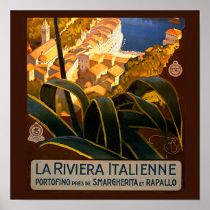 Italienische Riviera Europa Italien Reiseplakat Poster