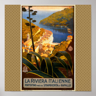 Italienische Riviera Europa Italien Reiseplakat Poster